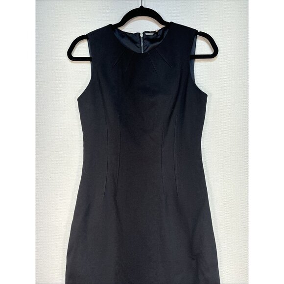 Elie Tahari Womens Sheath Dress Black Size 2 Black Sleek - Picture 4 of 11
